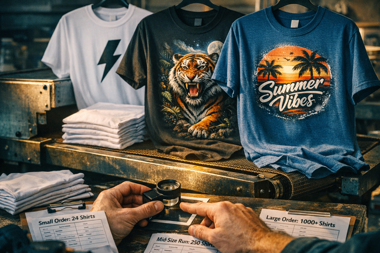 Vergelijking druktechnieken voor textiel