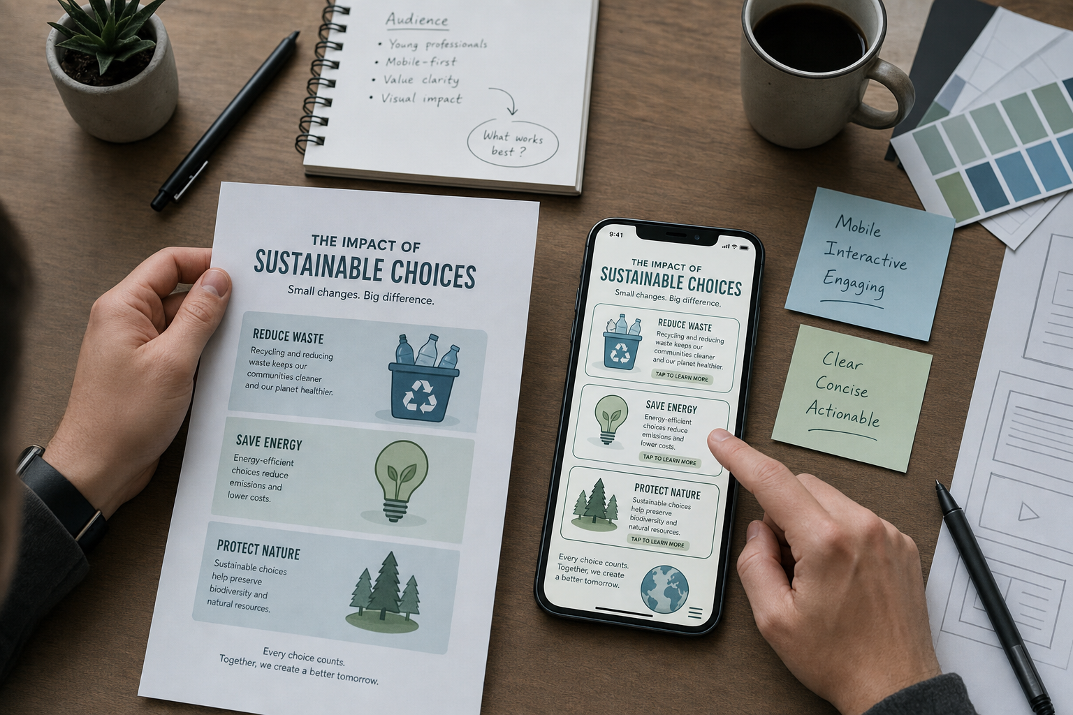 Doelgroepanalyse voor infographic type selectie