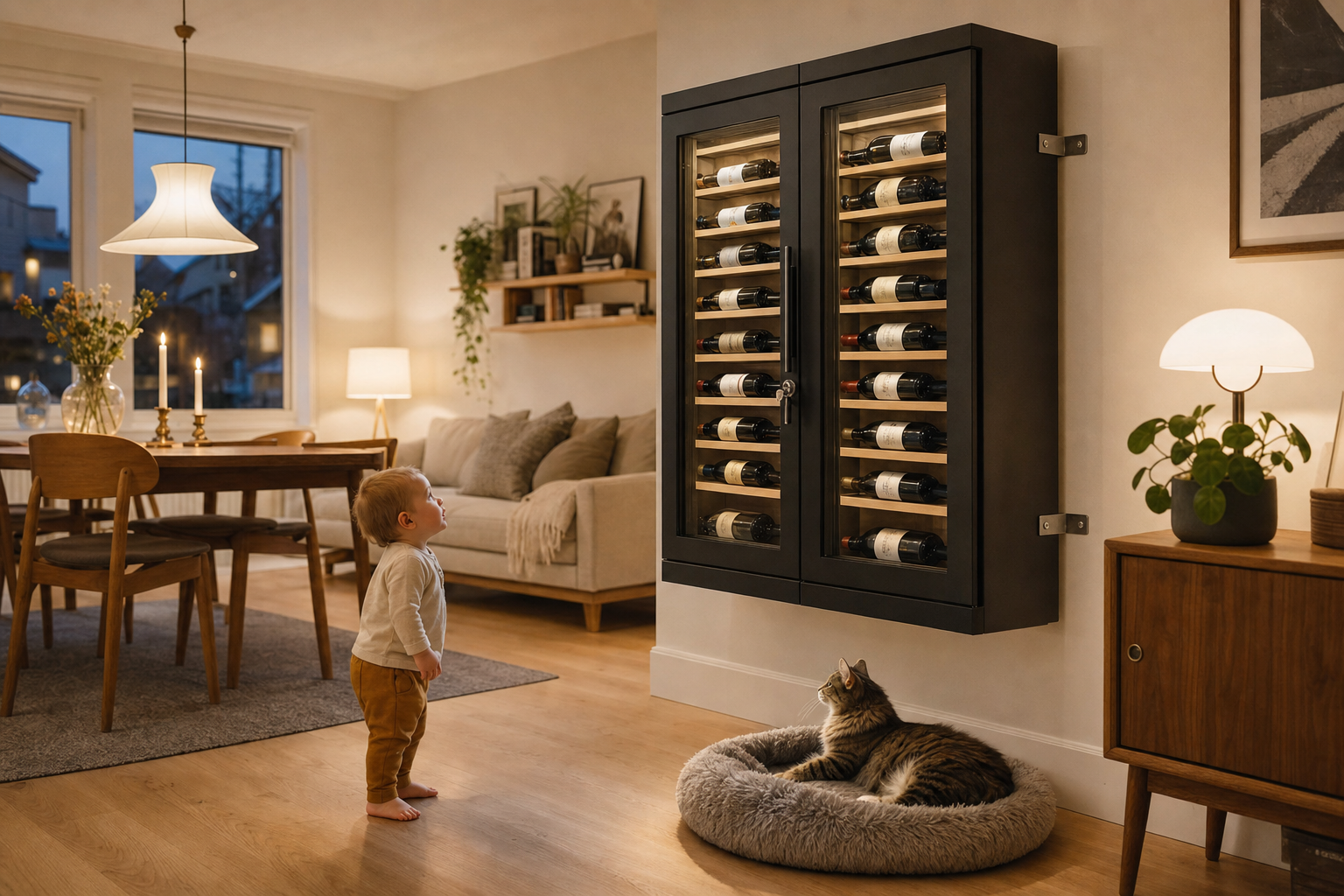 Wijnrek kast veiligheid in huis