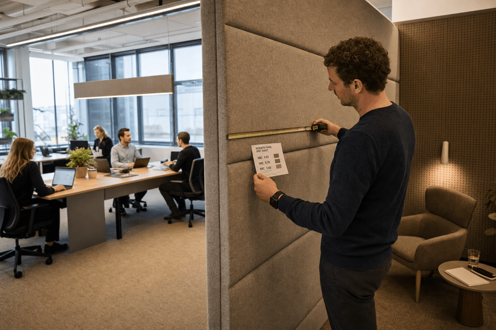 Hoe kies je de juiste akoestische scheidingswand op basis van geluidsabsorptie (NRC-waarde) en de indeling van je ruimte?